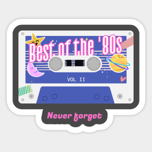 Cute 80's Retro Music Cassette Sticker